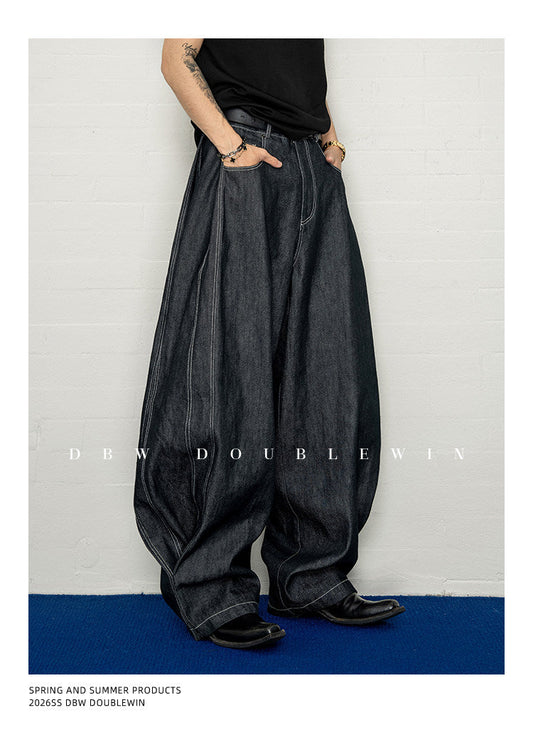 Denim Pants with Adjustable Hidden Buttons