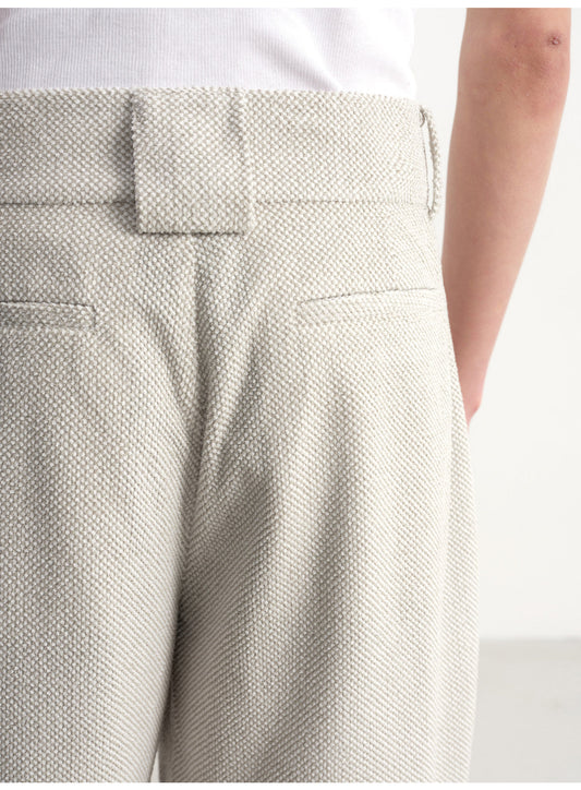 Woven Towel Fabric A-Line Shorts