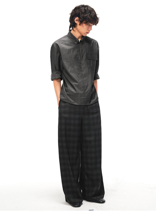 Half-Zip Patch-Pocket Shirt