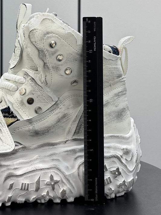 Damage Strap Buckle Platform Sneaker Boots WN24581