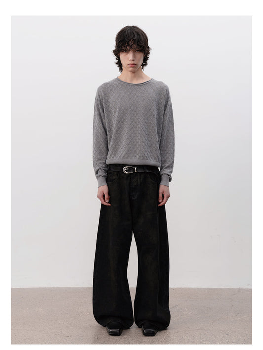 Washed black jeans
