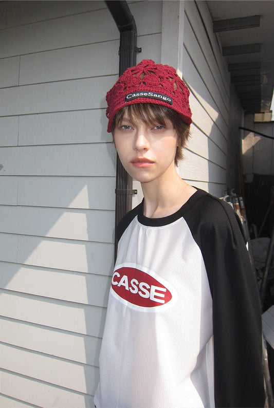 Hollow knit hat