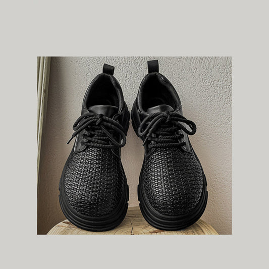 Platform Round Toe Lace-Up Shoes WN23478