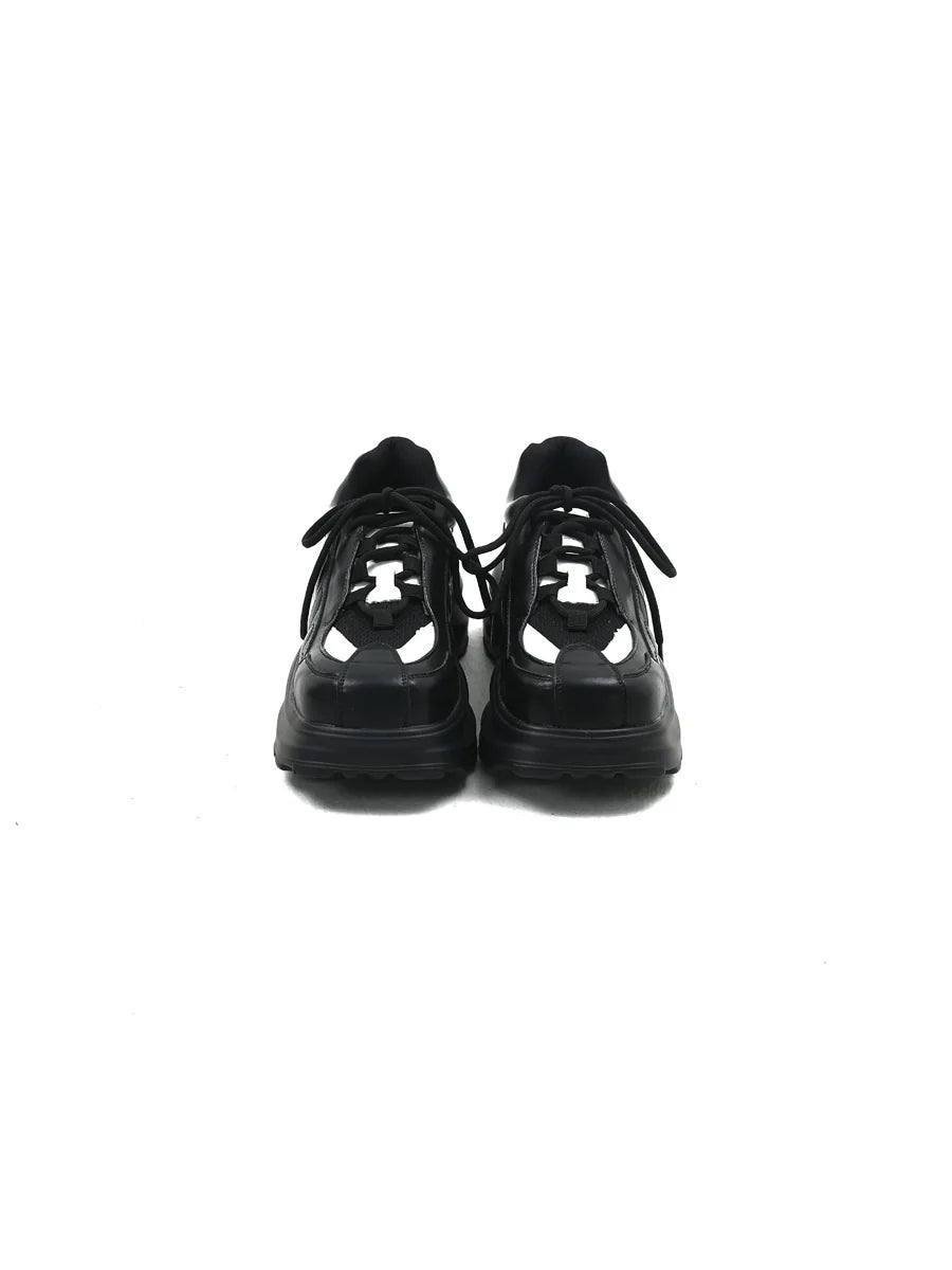Square Toe Chunky Sole Dad Sneakers