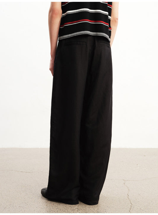 Casual Pants with Front Pleats