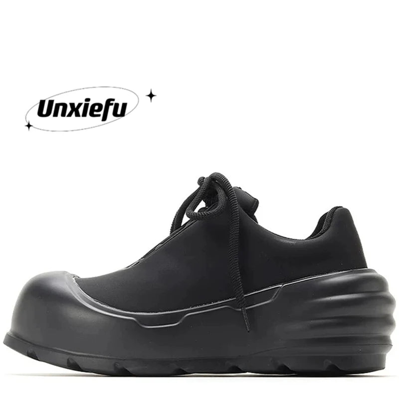 Black Samurai Image Chunky Sole Dad Sneakers