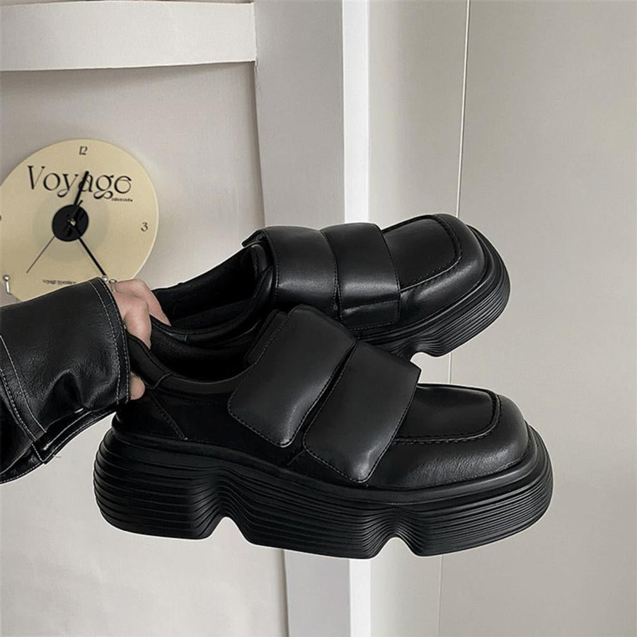 Square Toe Chunky Sole Velcro Dad Sneakers