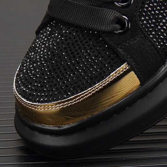 Rhinestone Skull Platform Sneakers WN24757