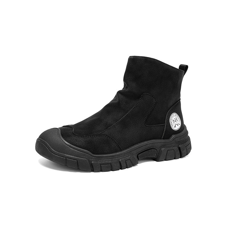 Side Zipper Workwear High-Top Boots
