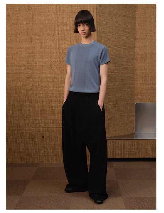 Herringbone Texture Casual Pants