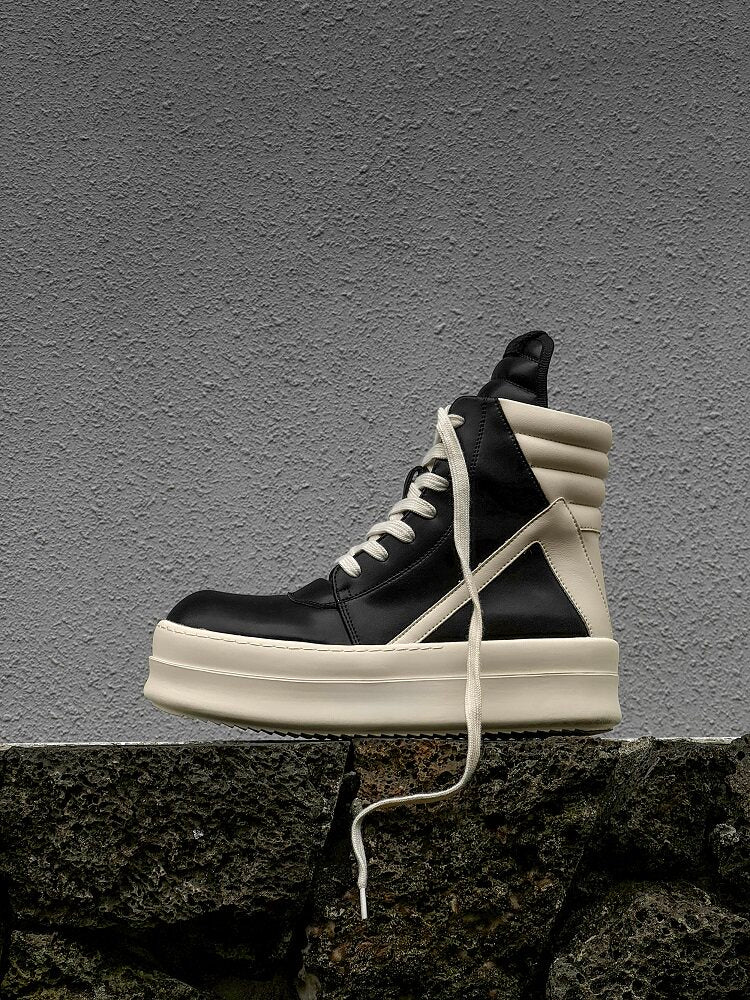 Color Block Side Zipper Thick Sole Short Boots
