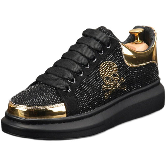 Rhinestone Skull Platform Sneakers WN24757