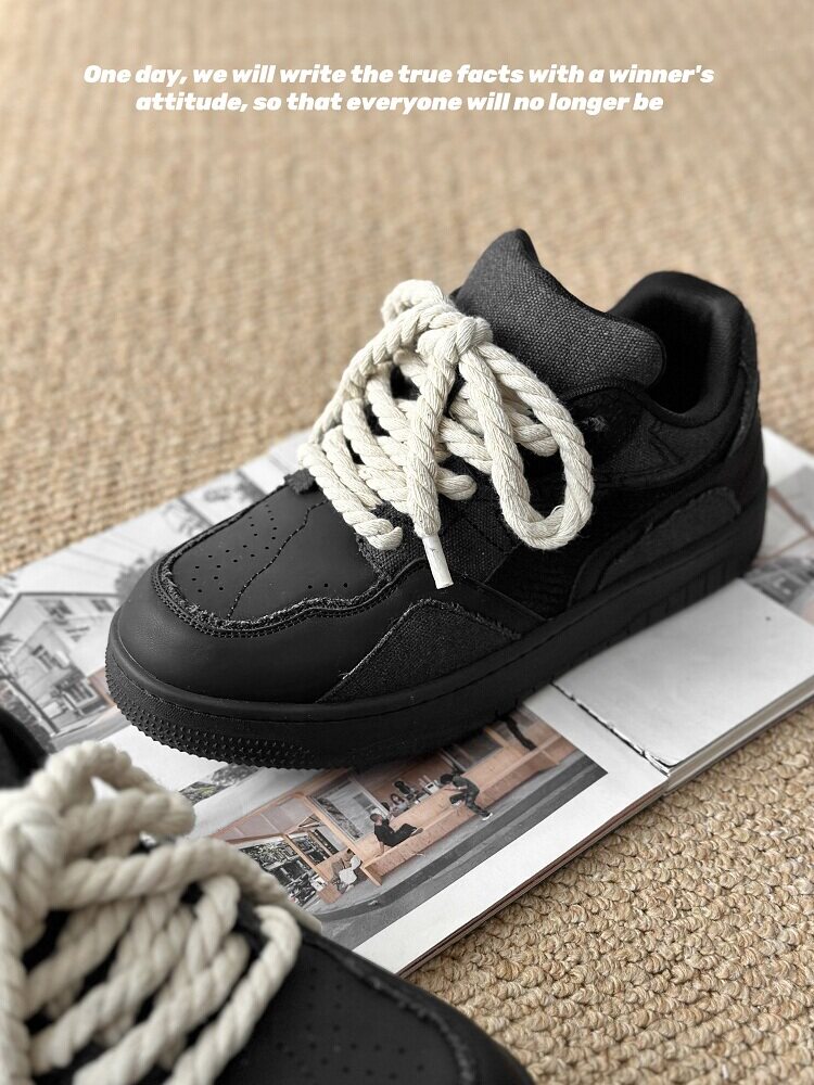 Rope Lace Platform Sneakers
