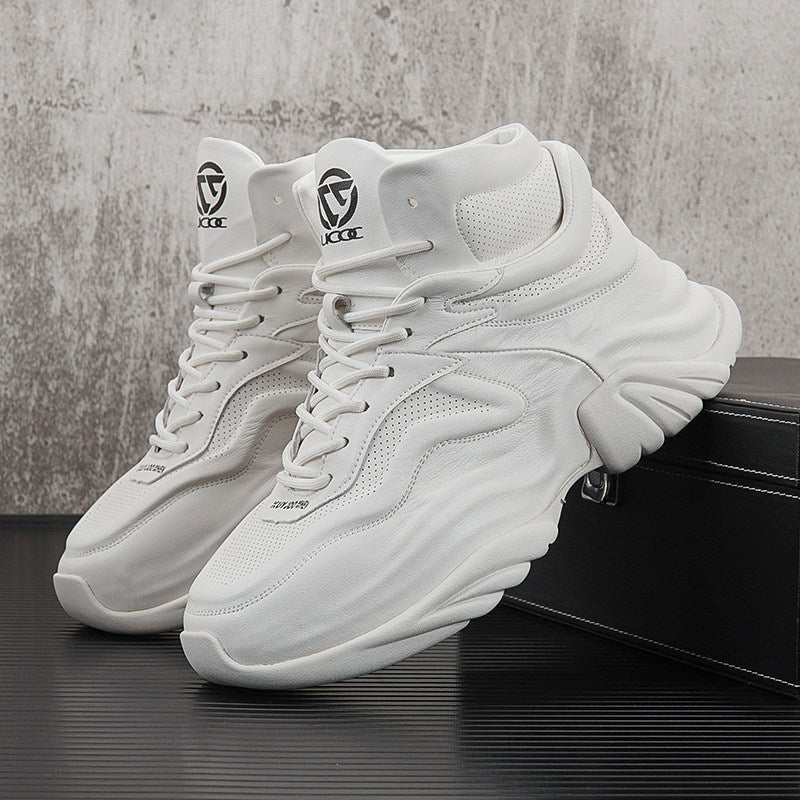 High-Top Panel Chunky Sole Sneakers