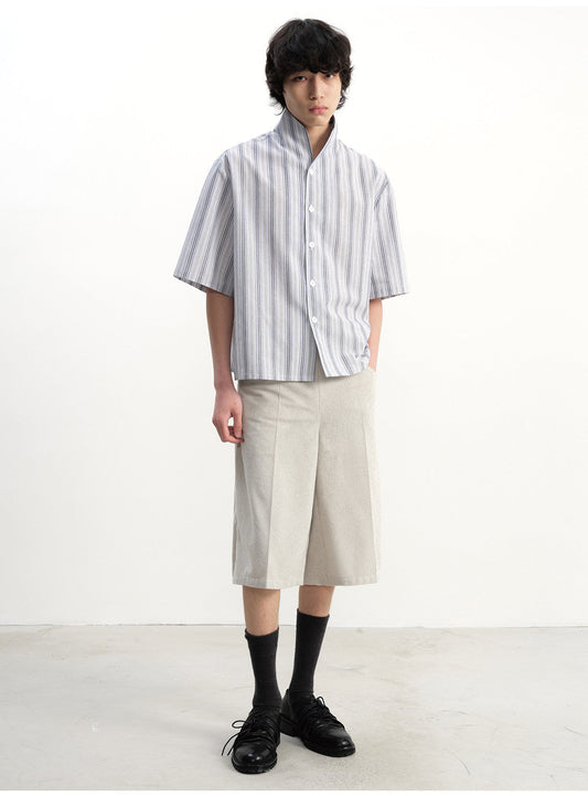 One Collar Striped Shirt