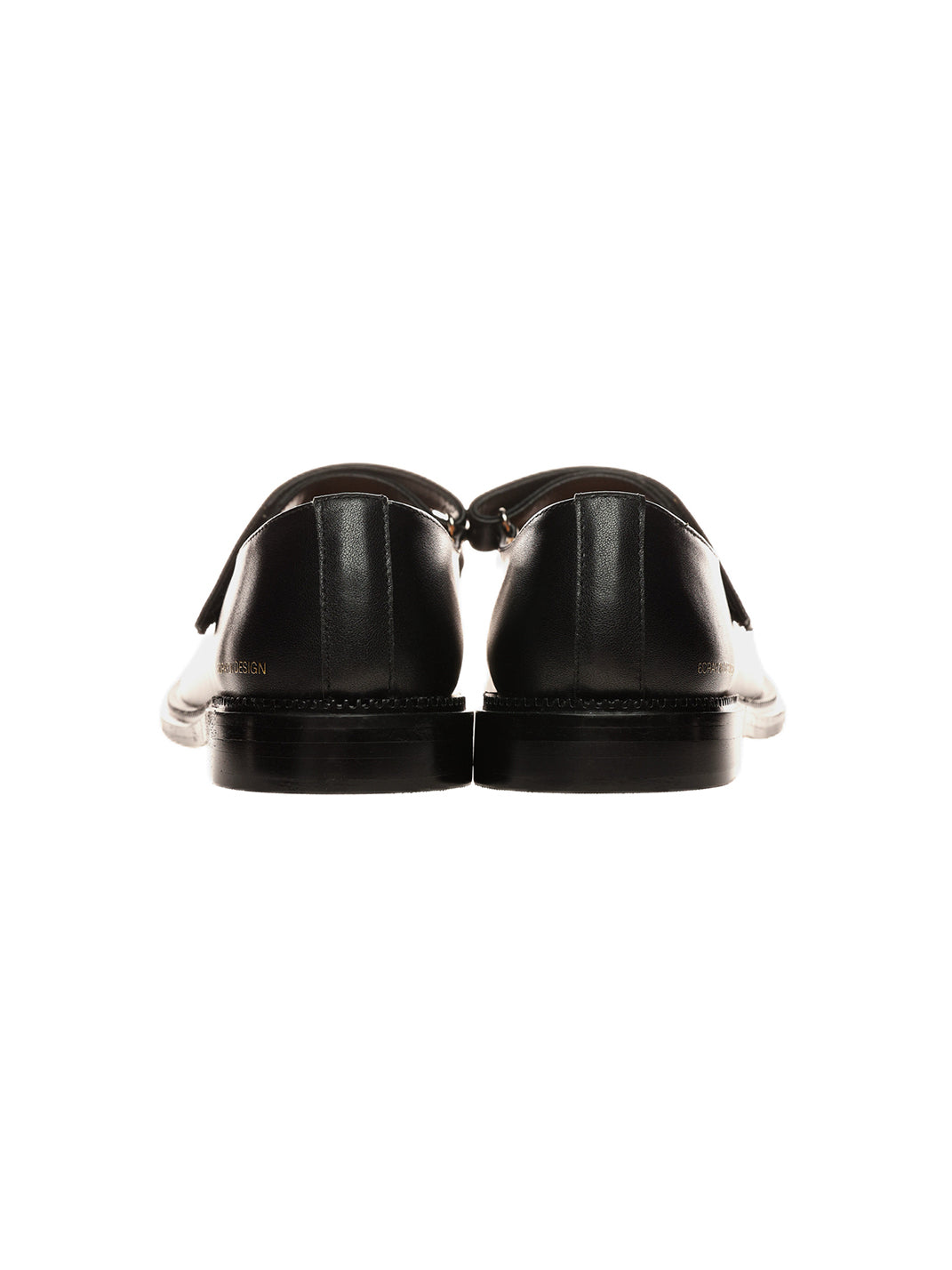 Black Leather Strap Mary Janes