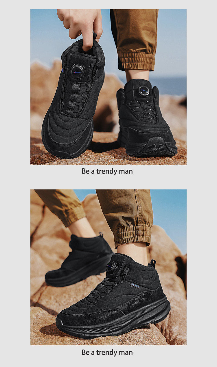 High-Top Panel Platform Sneakers