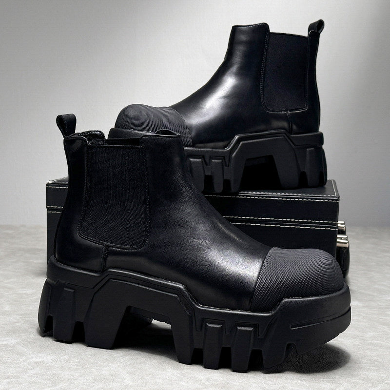 Side Gore Platform Thick Sole Short Boots