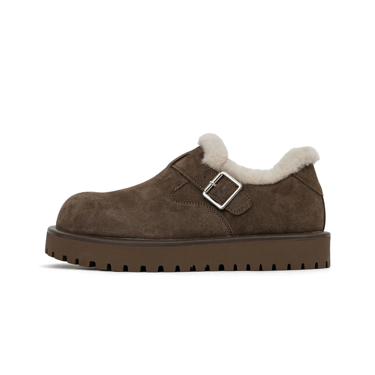 Shearling Buckle Clogs