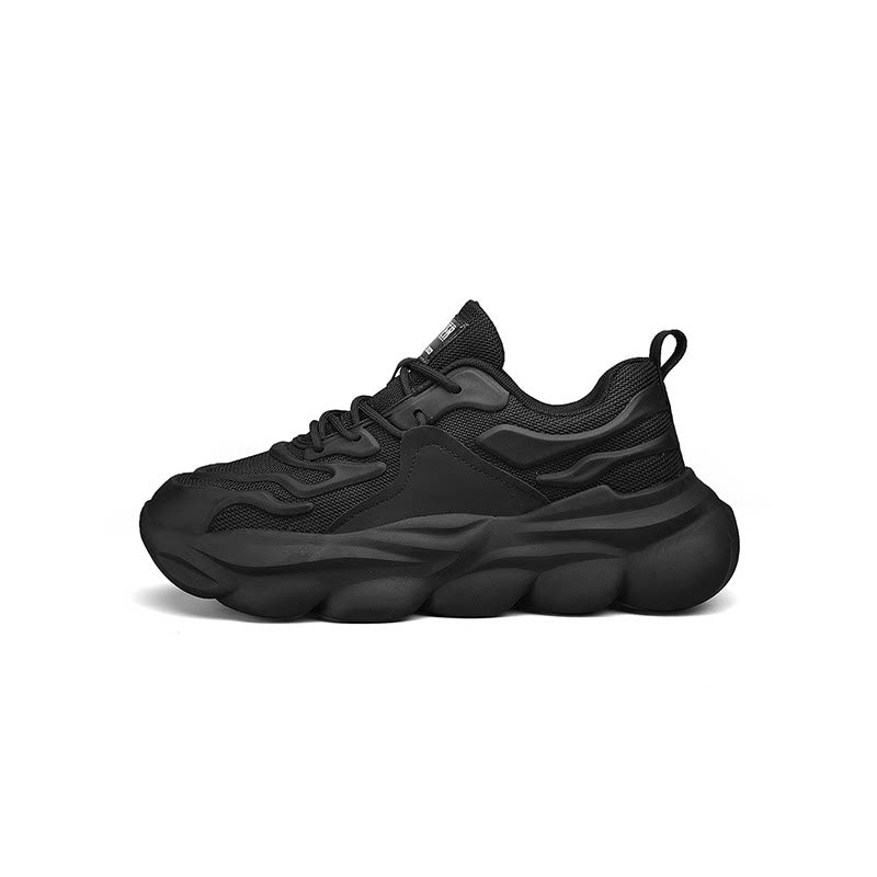 Breathable Mesh Platform Lace-Up Sneakers WN23520