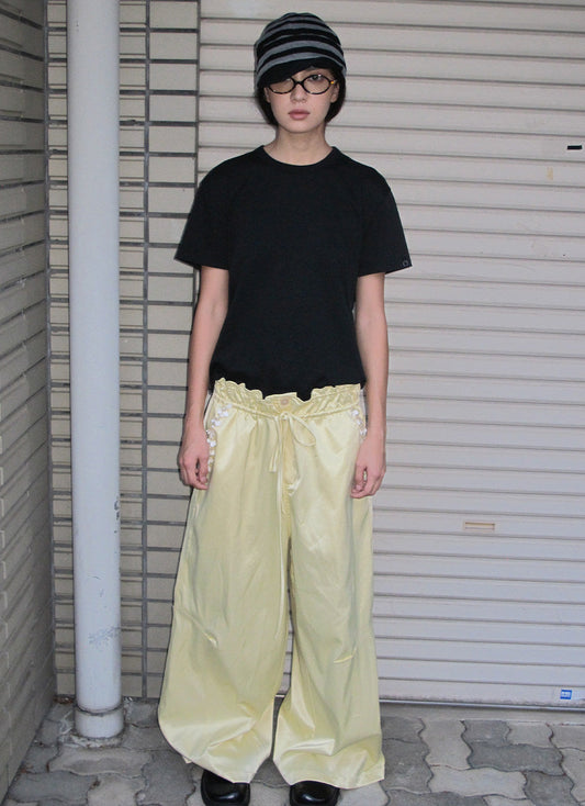 Rhinestone Patchwork Pocket Casual Pants