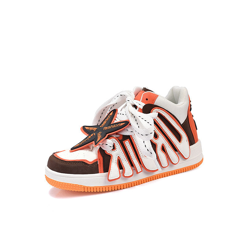 High-Top Starfish Design Sporty Sneakers