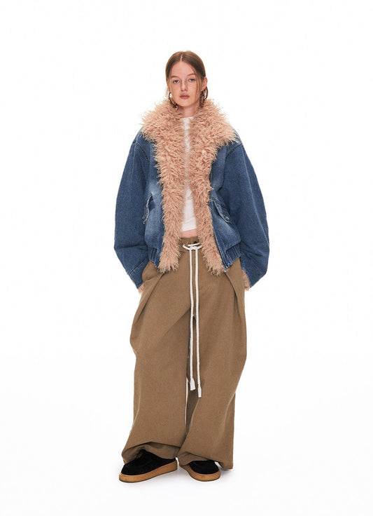 Washed Canvas Casual Pants