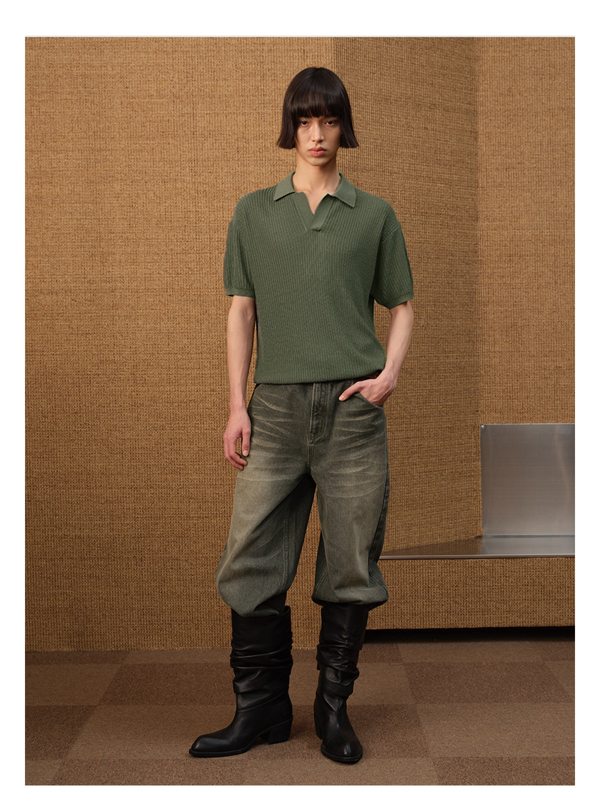 Slim Fit Ice Silk Knit