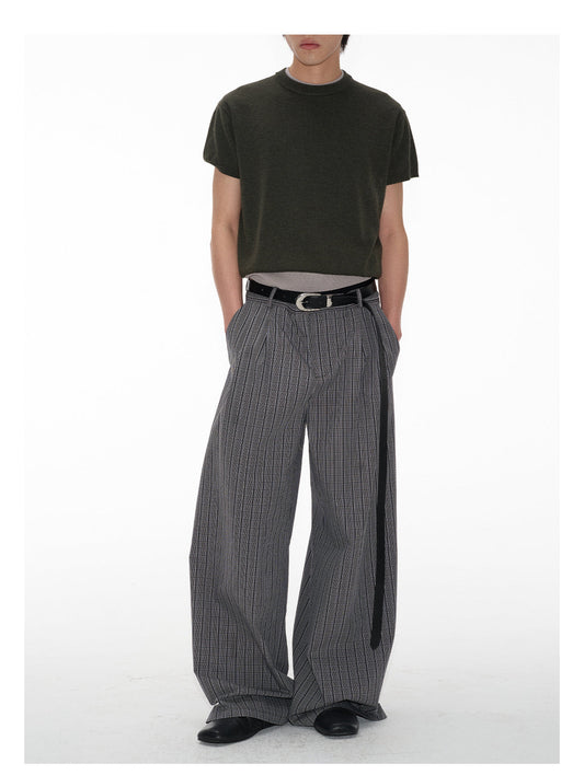 Waist Pleats Wide Leg Pants