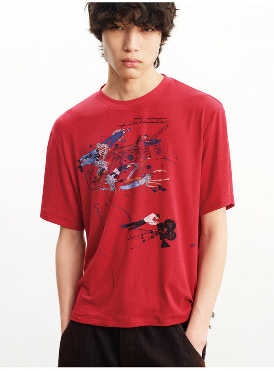 Lightweight and highly breathable printed T-shirt