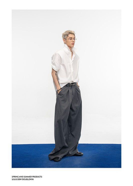 Roll-Up Sleeve Wide Shirt