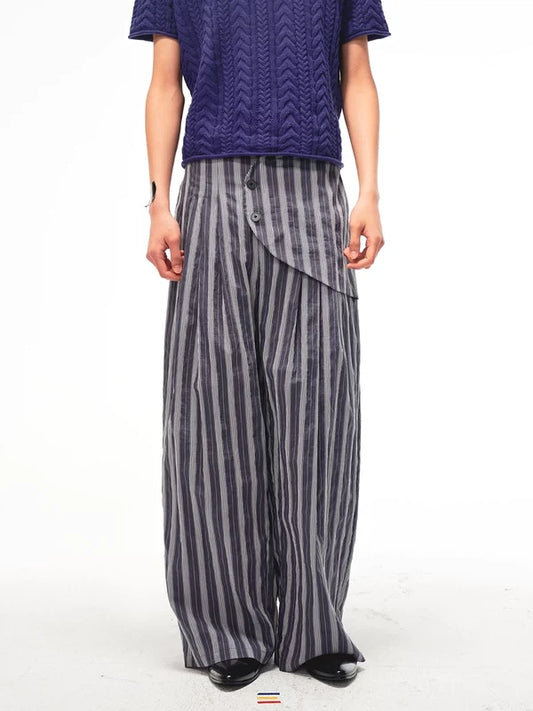 Casual Pants with Curved Side Panels