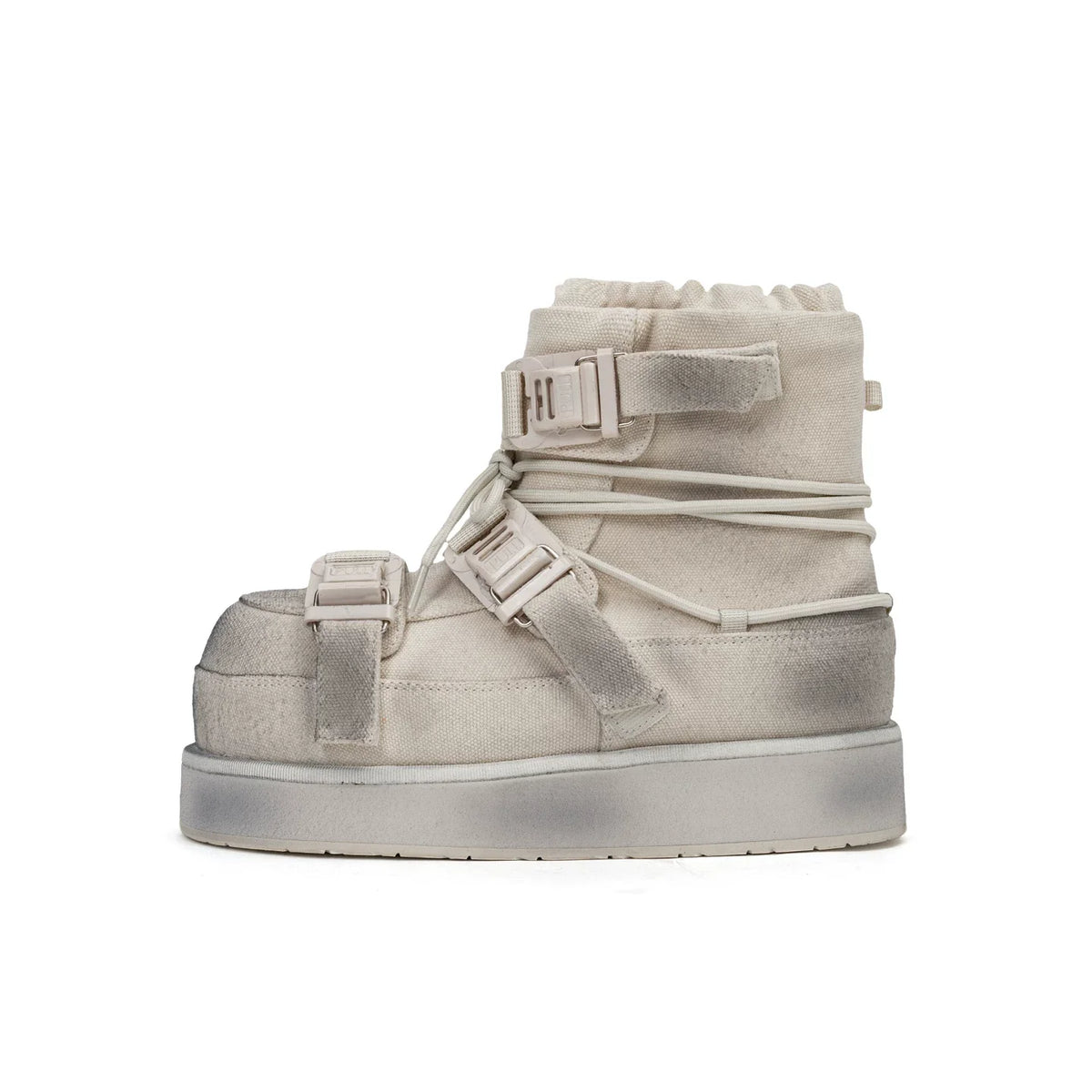Lunar Drift Triple-Buckle Platform Boots