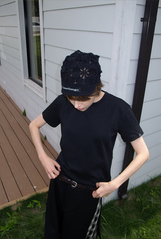 Hollow knit hat