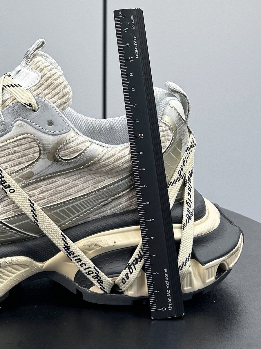 Chunky Platform Strappy Lace-Up Sneakers