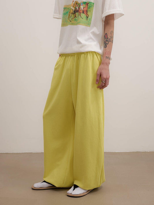 Solid Loose Fit Cuffed Sweatpants
