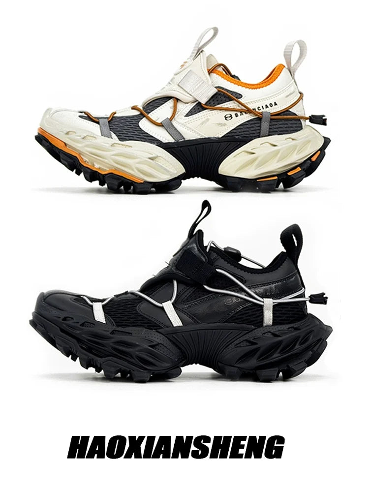 Chunky Sole Mesh Design Shoes