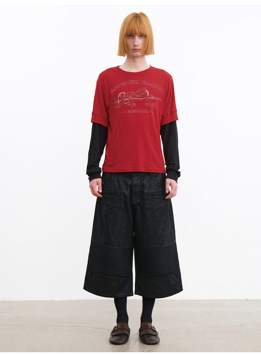 Faux Two-Piece Print T-Shirt