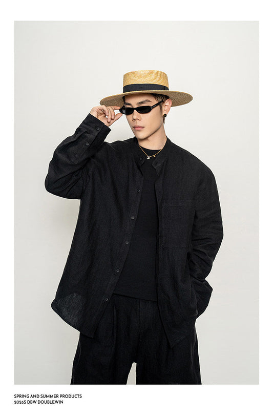 Relaxed-Fit Lightweight Linen Shirt Set
