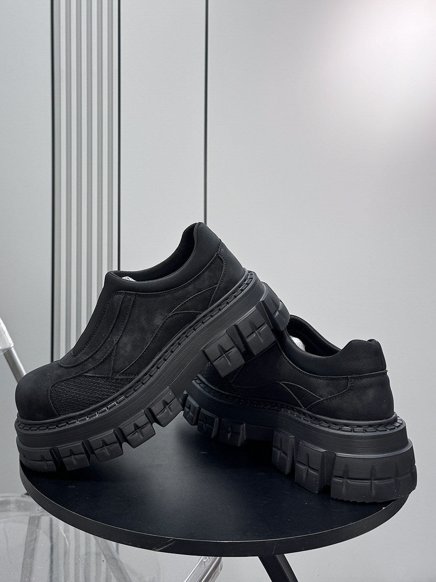 Washed Thick Sole Platform Shoes
