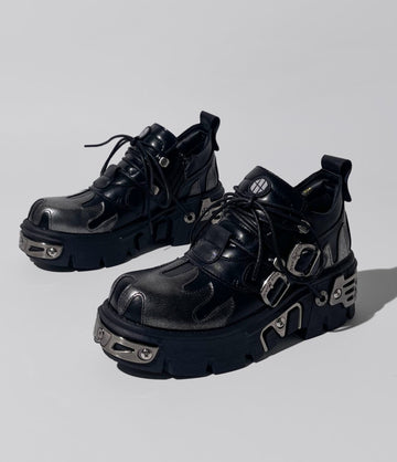 Damage Chunky Sole Platform Shoes