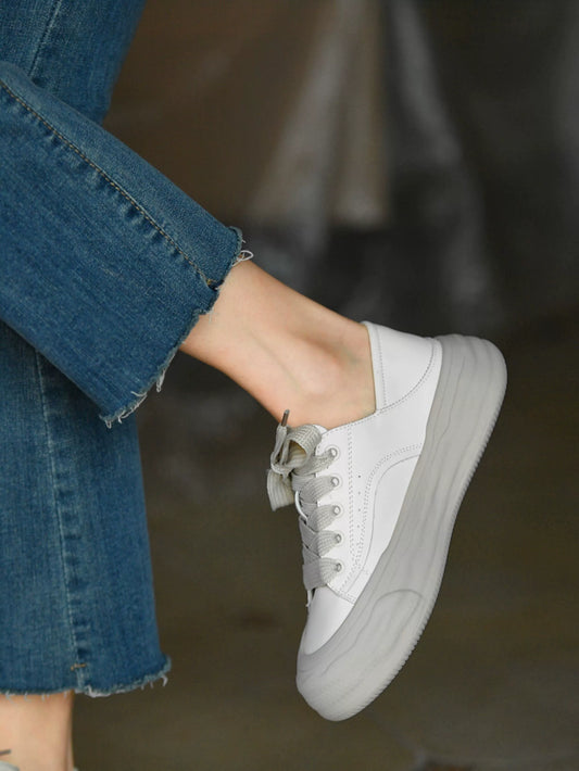 Cloud Crest Chunky White Sneakers