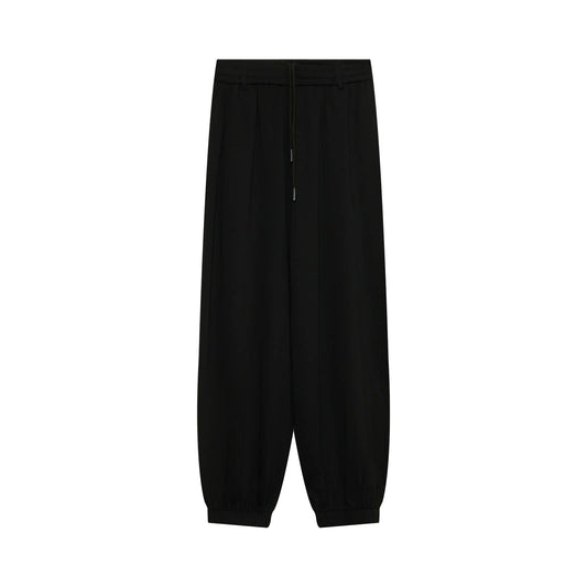 Solid Loose Fit Cuffed Sweatpants