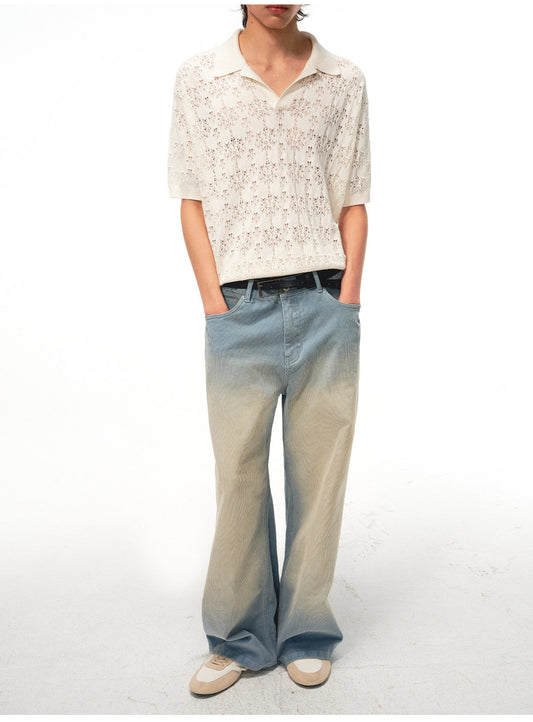 Openwork Polo Shirt
