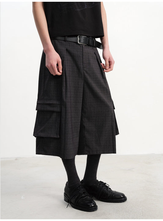 Checkered Cargo Shorts