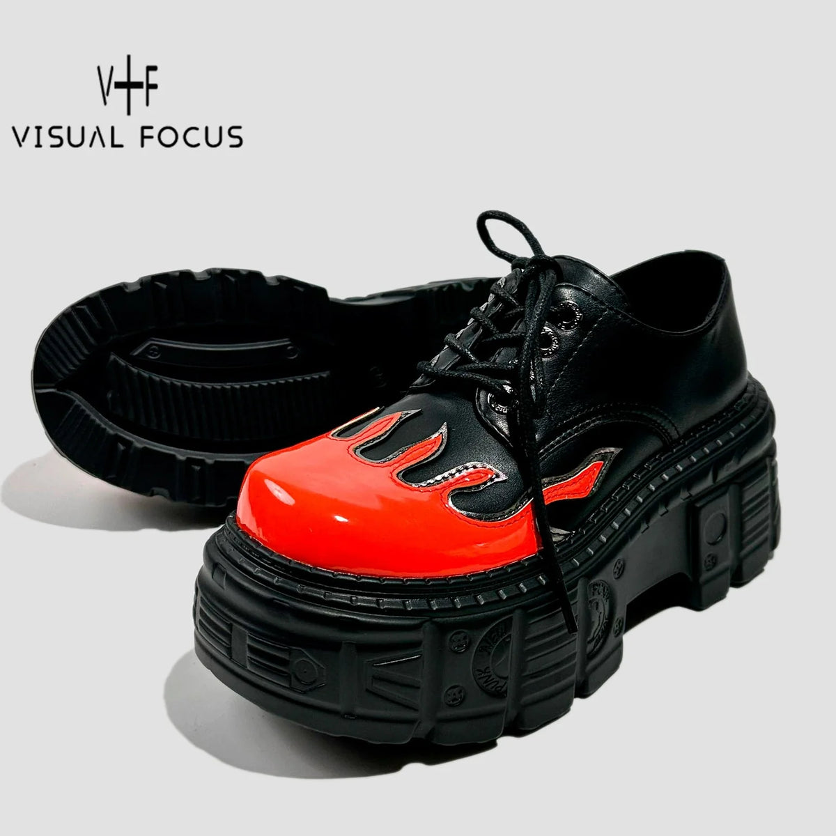 Flame Chunky Sole Platform Shoes