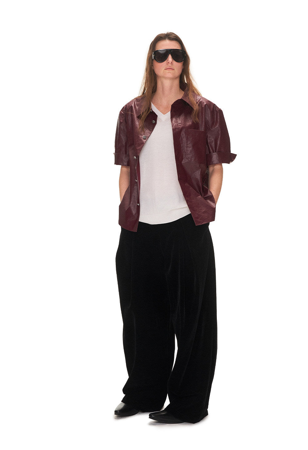 Heavy-Duty Faux Leather Shirt