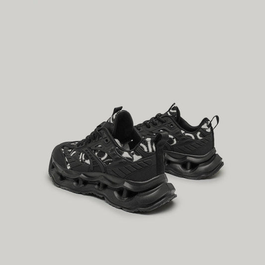 Platform Patchwork Lace-Up Sneakers WN23514