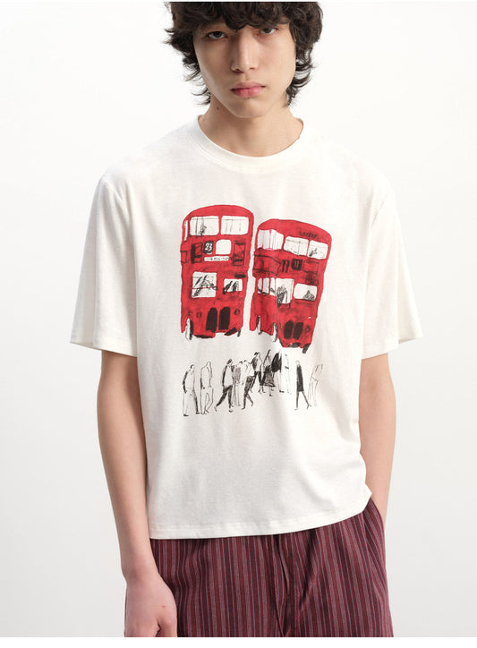 Lightweight and breathable printed T-shirt