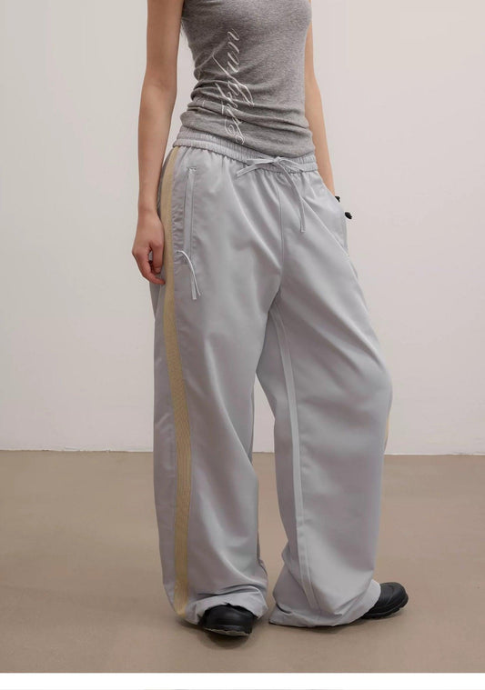 Contrast Mesh Paneled Track Pants